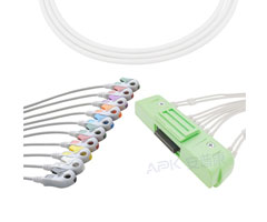 A2024-EE1日本光電互換性ekgケーブル40 1080pコネクタ20KΩ ahaクリップ