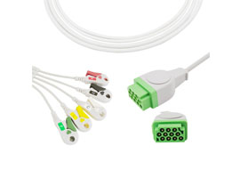 A5156-EC0 geマルケット互換性を直接接続ecgケーブル5リードクリップ、iec 11pin